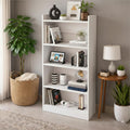 Callas Bookshelf for Home - 5 Tier Books Rack for Study Room Multipurpose Open Shelf for Home, Office, School Engineered Wood Book Organizer Shelf (White, BR-23, 5)