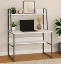 Callas Computer Desk Home/Office Desk | Writing Study Desk | Laptop Table | Modern Simple Desk | Small Desks for Small Spaces | Sturdy Desk for Home, Office, Bedroom, Living Room (White, ST-21)