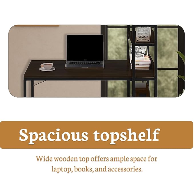 Callas Computer Desk Home/Office | Writing Study Desk | Laptop Table | Modern Simple Desk | Small Desks for Small Spaces | Desk for Bedroom, Living Room (Black, ST-20)