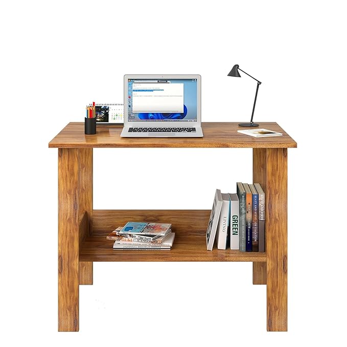 Callas Computer Desk Home/Office Desk | Writing Study Desk | Laptop Table | Modern Simple Desk | Small Desks for Small Spaces | Sturdy Desk for Home, Office, Bedroom, Living Room (ST-09-Brown)