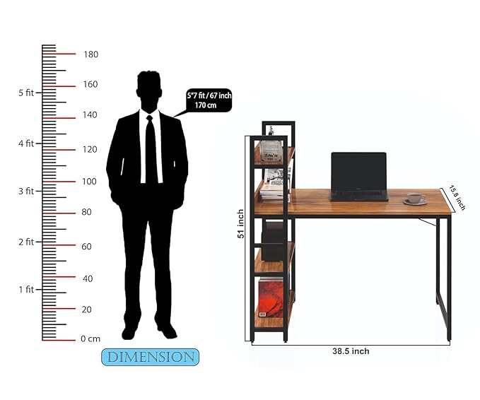 Callas Computer Desk Home/Office Desk | Writing Study Desk | Laptop Table | Modern Simple Desk | Small Desks for Small Spaces | Sturdy Desk for Home, Office, Bedroom, Living Room (Walnut, ST-20)