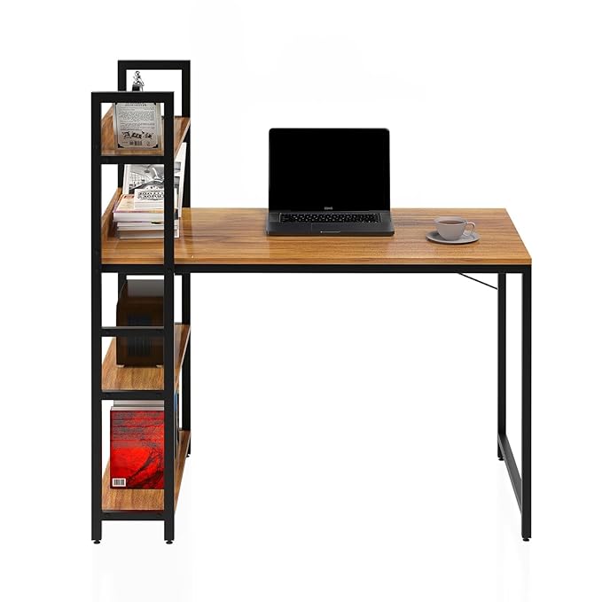 Callas Computer Desk Home/Office Desk | Writing Study Desk | Laptop Table | Modern Simple Desk | Small Desks for Small Spaces | Sturdy Desk for Home, Office, Bedroom, Living Room (Walnut, ST-20)