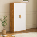 Callas 2 Door Engineered Wood Wardrobe | Modern Bedroom Storage Cabinet with Lock & Shelves | Compact Almirah for Clothes, Accessories & Home Organization (WD-01-Walnut)