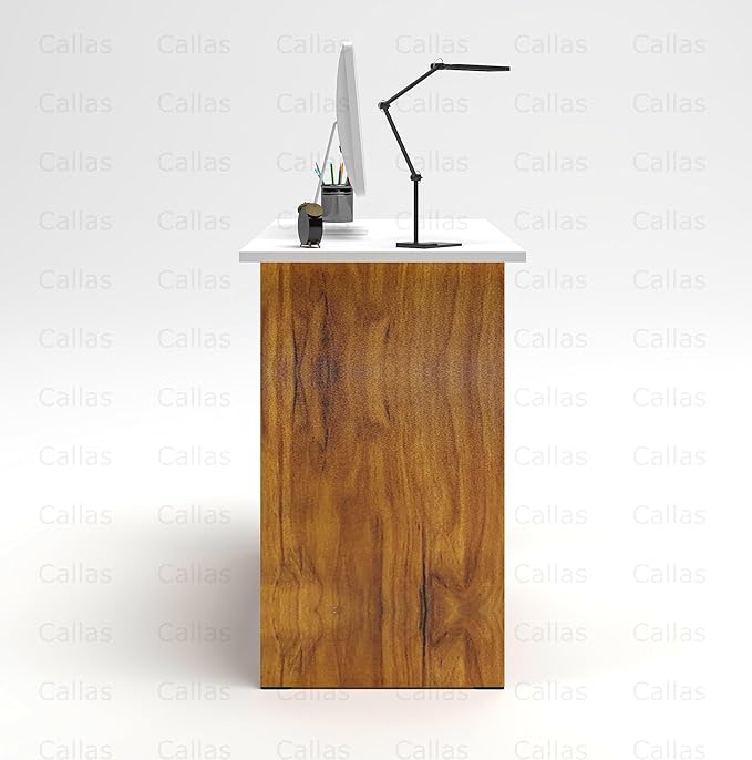 Callas Computer Desk Home/Office Desk | Writing Study Desk | Laptop Table | Modern Simple Desk | Small Desks for Small Spaces | Sturdy Desk for Home, Office, Bedroom, Living Room (ST-03-Brown)
