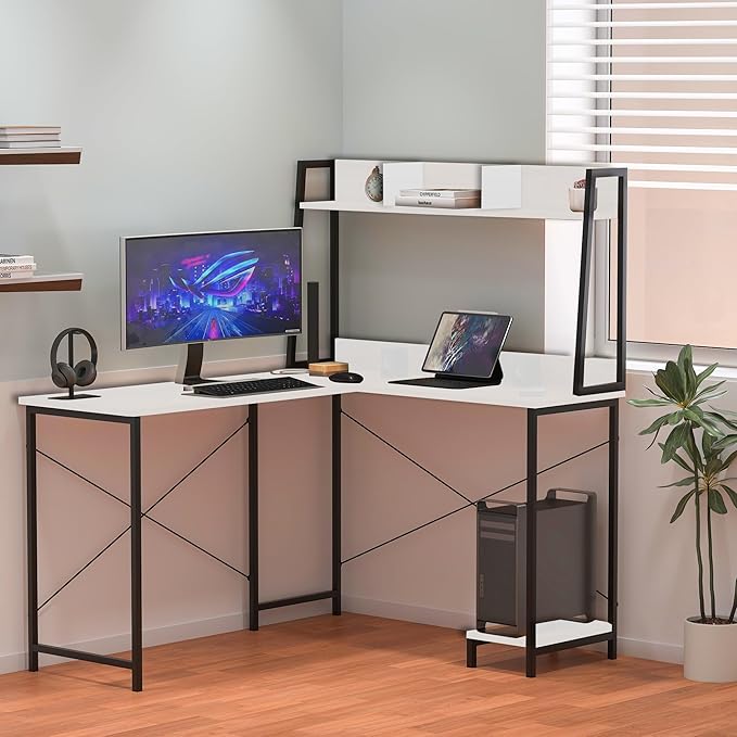 Callas Computer Desk Home/Office Desk | Writing Study Desk | Laptop Table | Modern Simple Desk | Small Desks for Small Spaces | Sturdy Desk for Home, Office, Bedroom, Living Room (White, ST-23)