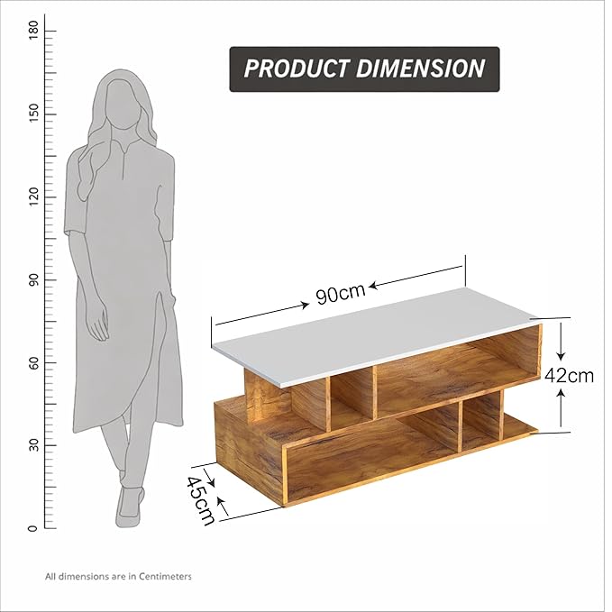 Callas Coffee Table with Multi-Purpose Storage, Wood, Walnut and Natural Finish,Modern Style (Walnut, CT-22)