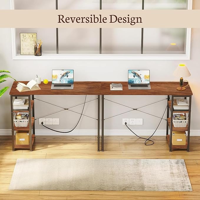 Callas Computer Desk Home/Office Desk | Writing Study Desk | Laptop Table | Modern Simple Desk | Small Desks for Small Spaces | Sturdy Desk for Home, Office, Bedroom, Living Room (Walnut, ST-24)