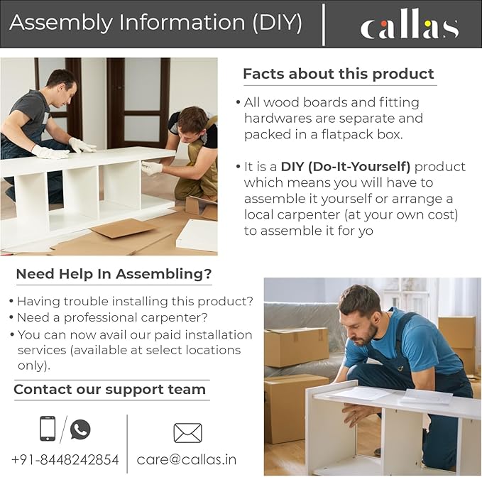 Callas Engineered Wood TV Entertainment Unit for Living Room | Modern TV Cabinet with Shelves & Storage | Set Top Box Stand & Display Unit (Walnut, TV-22)