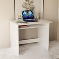 Callas Computer Desk Home/Office Desk | Writing Study Desk | Laptop Table | Modern Simple Desk | Small Desks for Small Spaces | Sturdy Desk for Home, Office, Bedroom, Living Room (ST-02-White)