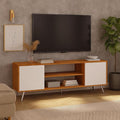 Callas Engineered Wood TV Entertainment Unit for Living Room | Modern TV Cabinet with Shelves & Storage | Set Top Box Stand & Display Unit (Walnut, TV-08)