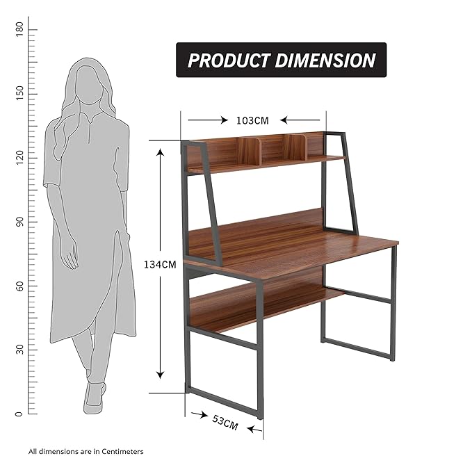 Callas Computer Desk Home/Office Desk | Writing Study Desk | Laptop Table | Modern Simple Desk | Small Desks for Small Spaces | Sturdy Desk for Home, Office, Bedroom, Living Room (Black, ST-21)