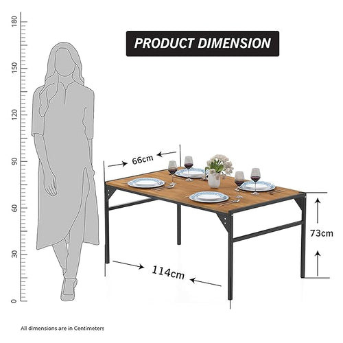 Callas 4 Seater Dining Table Set for Home | Compact Modern Dining Table with 4 Chairs | Ideal for Kitchen Dining Room Walnut Finish (Walnut, DN-01)