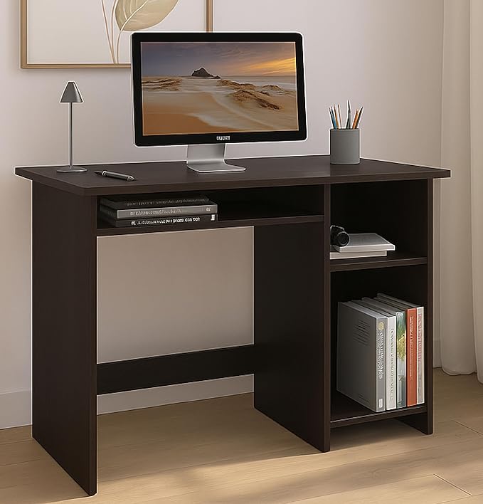 Callas Computer Desk Home/Office Desk | Writing Study Desk | Laptop Table | Modern Simple Desk | Small Desks for Small Spaces | Sturdy Desk for Home, Office, Bedroom, Living Room (ST-03-Black)