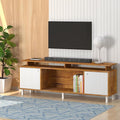 Callas Engineered Wood TV Entertainment Unit for Living Room | Modern TV Cabinet with Shelves & Storage | Set Top Box Stand & Display Unit (Walnut, TV-22)