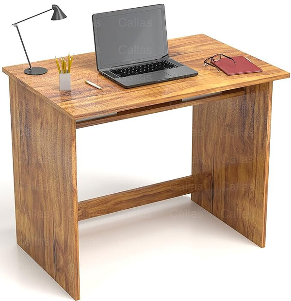 Callas Computer Desk Home/Office Desk | Writing Study Desk | Laptop Table | Modern Simple Desk | Small Desks for Small Spaces | Sturdy Desk for Home, Office, Bedroom, Living Room (ST-02-Brown)