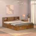 Callas Trinity Queen Size Bed Engineered Wood Modern Design with Headboard | Elegant Finish | Durable Structure (Trinity Walnut, Queen Bed)