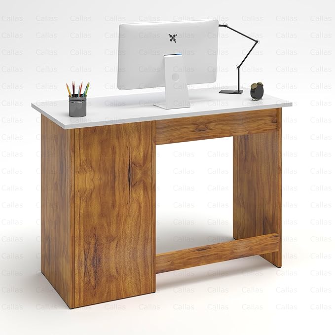 Callas Computer Desk Home/Office Desk | Writing Study Desk | Laptop Table | Modern Simple Desk | Small Desks for Small Spaces | Sturdy Desk for Home, Office, Bedroom, Living Room (ST-03-Brown)