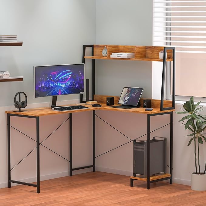 Callas Computer Desk Home/Office Desk | Writing Study Desk | Laptop Table | Modern Simple Desk | Small Desks for Small Spaces | Sturdy Desk for Home, Office, Bedroom, Living Room (Walnut, ST-23)