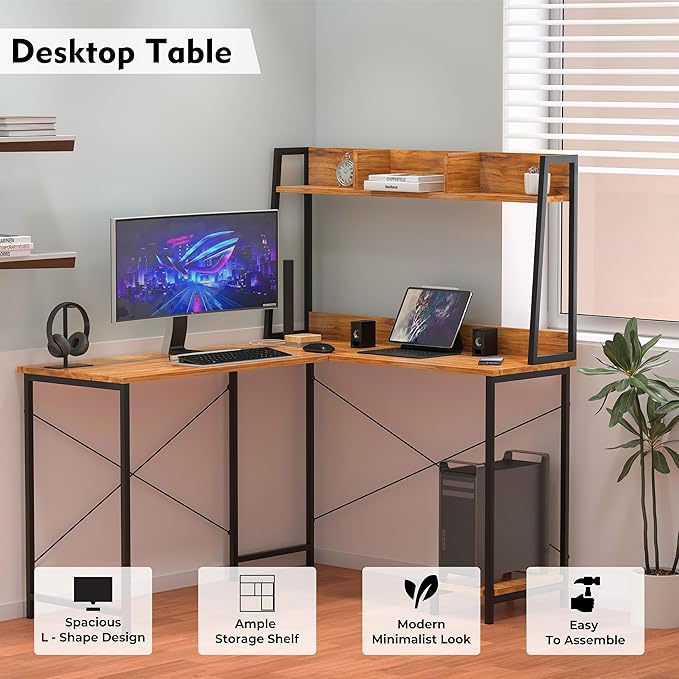 Callas Computer Desk Home/Office Desk | Writing Study Desk | Laptop Table | Modern Simple Desk | Small Desks for Small Spaces | Sturdy Desk for Home, Office, Bedroom, Living Room (Walnut, ST-23)