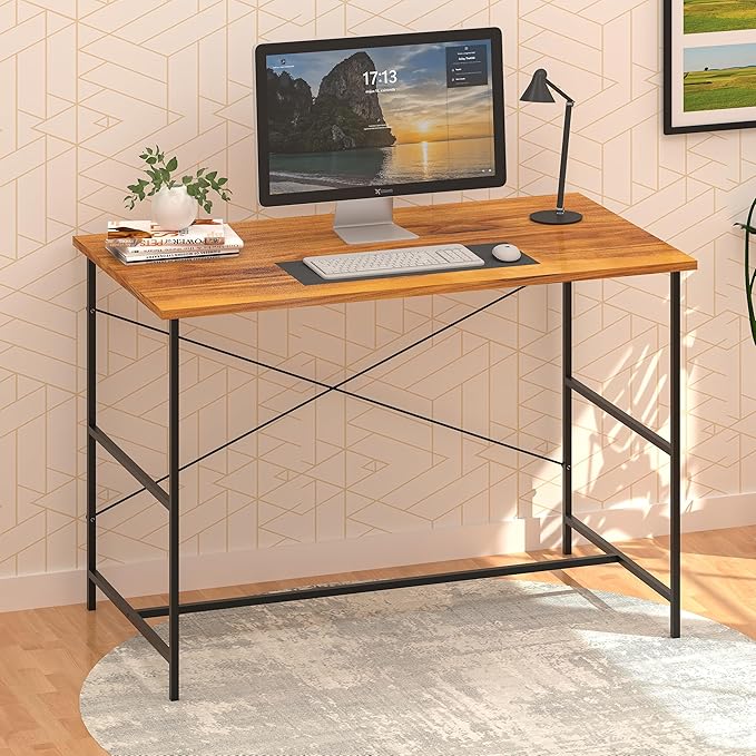 Callas Laminated Study Table | Computer Table for Home | Office Table | Desktop and Laptop Table | Office Desk (Walnut, ST-10)