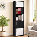 Callas Wooden Book Rack | Multi-Compartment Storage Cabinet | Space-Saving Vertical Bookshelf with Doors | Durable & Sturdy Organizer for Home & Office